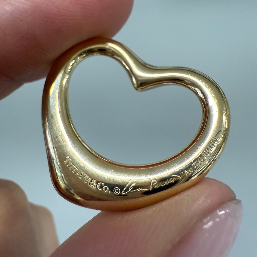 Tiffany & Co. Elsa Peretti Gold Open Heart Pendant